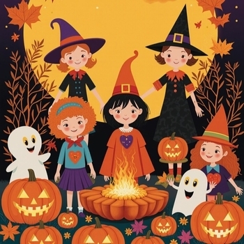 Альбом Осень и Хэллоуин для детей – весёлые и спокойные мелодии Детские песни, Танцевальная Музыка, Детская Музыка