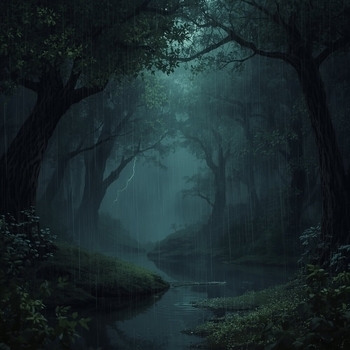 Альбом Звуки Лесной Грозы для Отдыха и Сна Звуки сна Окружающие Шумы, Расслабляющая медицина, Шум Дождя и Звук Грозы, белый шум для детей, Успокаивающая музыка для детей, спокойной ночи