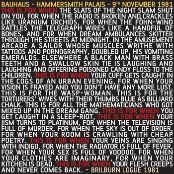 Альбом This Is For When Bauhaus